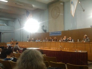 The committee hears testimony in Gardner Auditorium at the State House